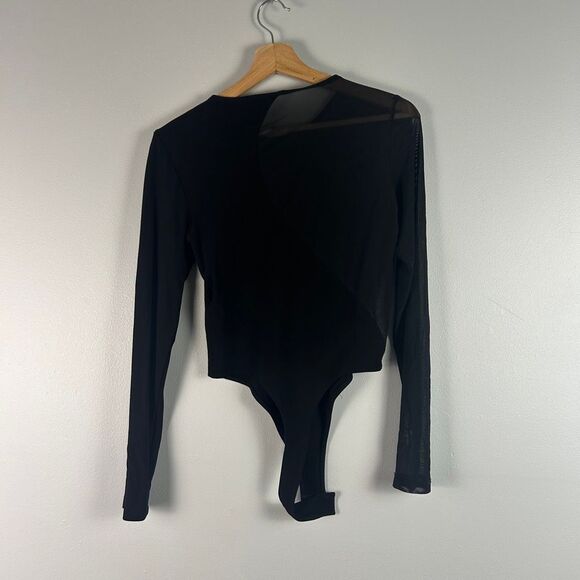 REISS Felicity Mesh Diamanté Detail Bodysuit - Picture 5 of 11